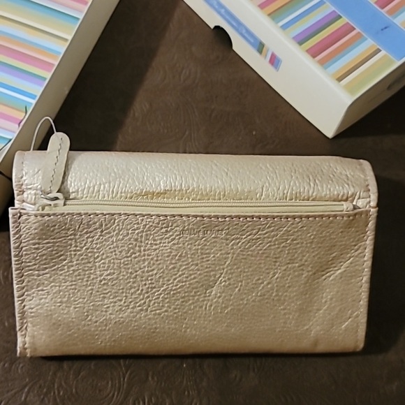 Fossil Vintage Pop Stitch Gold Clutch/Wallet NEW WITH TAGS - Picture 5 of 11